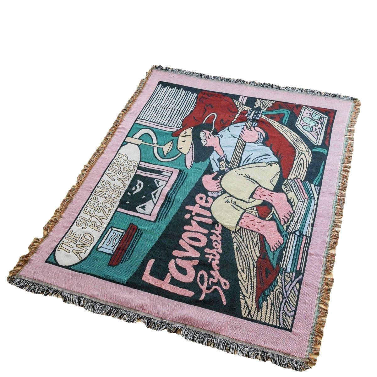 Customized Cotton Thread Sofa Blanket Jacquard Tapestry Anime Popular Blanket Office Nap Blanket Outdoor Picnic Mat