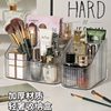 Light luxury storage box desktop cosmetic pen holder makeup storage bucket Nordic style transparent trapezoidal cosmetic storage rack