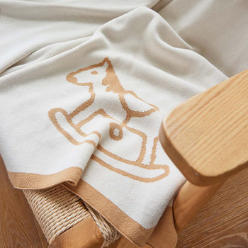 Pony Blanket H Home Blanket Baby Blanket Decorative Cover Blanket Knitted Warm Children's Air Conditioning Shawl Baby Comfortable Blanket