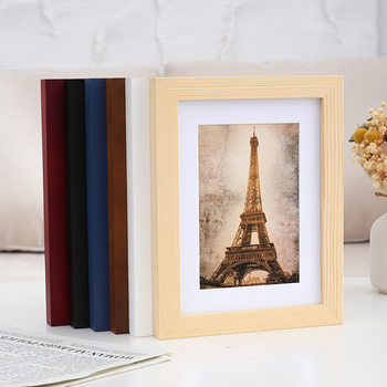 Solid wood photo frame wholesale 5678-inch small size photo decoration A3 poster 4K puzzle mounting frame customization wholesale