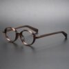 New Hong Kong style retro artistic myopia plate leg glasses frame men's and women's oval small frame plain glasses anti-blue light cross-border