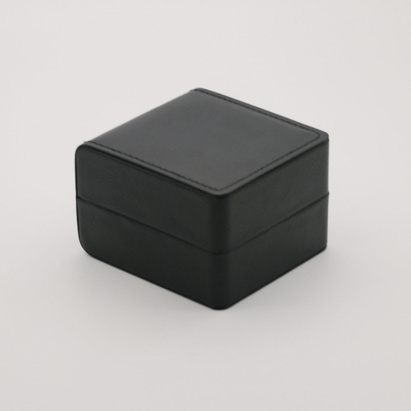 Litchi PU Leather Watch Box Advanced Business Watch Box Gift Box Flip Jewelry Storage Packaging Rounded Watch Box