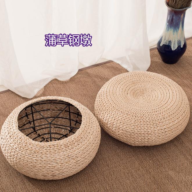 Straw Futon Cushion Tatami Bay Window Cushion Round Sitting Pier Rattan Thickened Household Tea Ceremony Meditation Mat