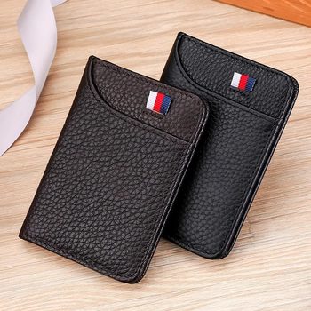 Hot-Selling Ultra-Thin Wallet Men's Short Id Bag Wallet Zipper Small Change Card Holder Multi-Card Slot Ticket Holder Driver's License