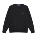 Cotton round neck black red label