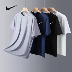 Ice Short-sleeved T-shirt Men's Summer Running Fitness T-shirt Ice Silk Quick-drying Clothes Men's Stretch Sports Top