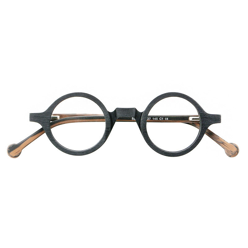 Frame wood grain factory direct plate glasses retro frame 5802 spring leg Danyang spot wholesale with myopia