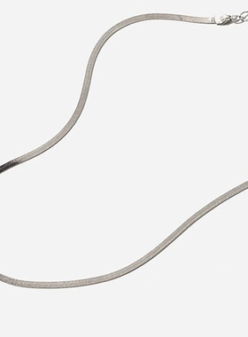 光面宽版925镀银项链女ins风锁骨链颈链choker配饰银饰