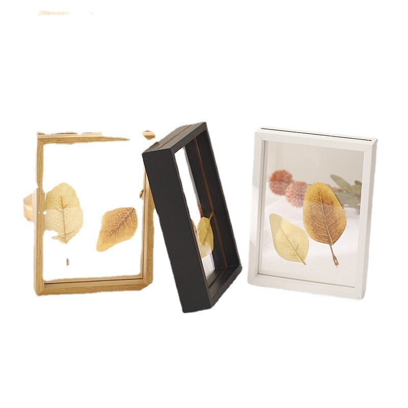 Retro Specimen Double-Sided Acrylic Photo Frame Creative Transparent Double-Sided Glass Table Hanging Wall Display Photo Frame Wholesale
