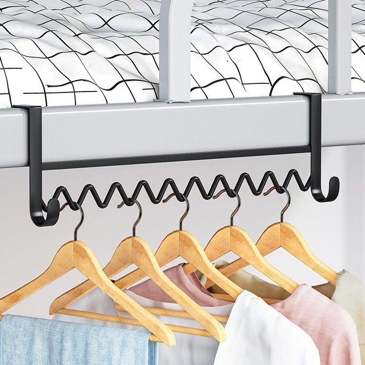 College Student Dormitory Bedside Clothes Rack for Drying Clothes, Hanging Rack for Lower and Upper Bunks, Dormitory Essential
