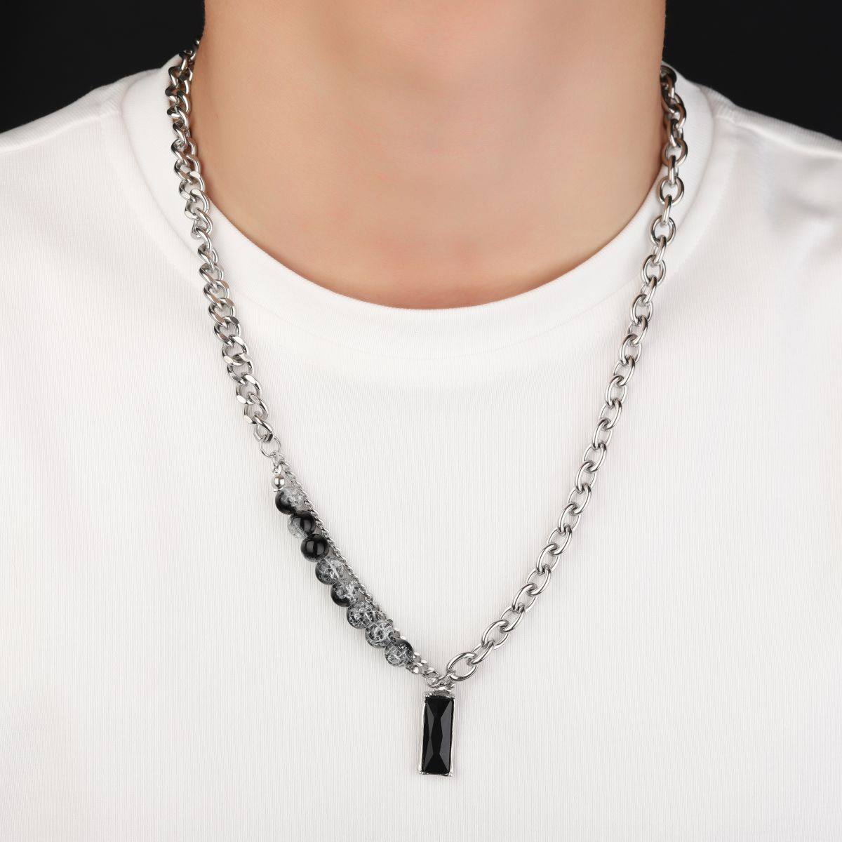 项链男钛钢不掉色简约百搭饰品女毛衣链新款时尚个性爆款嘻哈配饰