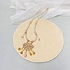 Ancient Style Necklace Bell Safety Lock New Chinese Style Necklace Retro Ethnic Style Pearl Pendant Ancient Han Dynasty Accessories Yingluo