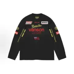 Cross-Border Vintage Sports Style Pullover Crewneck Sweatshirt with Long Sleeves, Comfortable and Trendy Design, Racing Style, Unisex