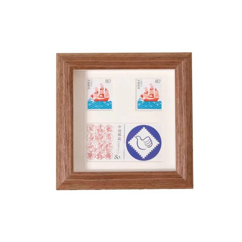 Qianhong Zodiac Stamps Storage Display Photo Frame Mini Hollow 4-inch DIY Framed Picture Frame Gift for Male and Female Friends