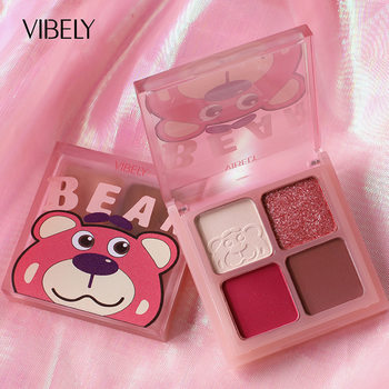 Vibely Export Matte Earth Color Contouring Highlighter Multi-Purpose Four-Color Eye Shadow Fine Glitter Daily Light Makeup Eyes