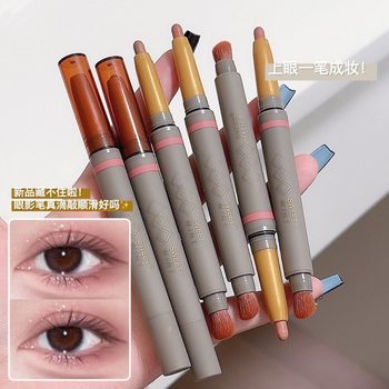 SWEETMINT double-headed silky eye shadow stick matte thin flash one touch molding lazy eye shadow blooming brush two-in-one
