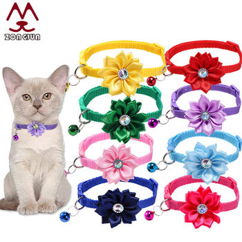 Pet Flower-Shaped Collar, Cat Collar, Dog Neck Collar, Bell Flower-Shaped Collar, Factory Delivery, Holiday Style