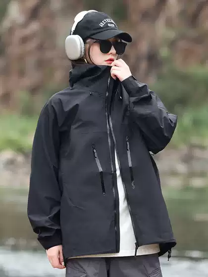 2024 Spring and Autumn Hard Shell Series Jacket Outdoor Waterproof Breathable Casual Hooded Workwear Thin Style