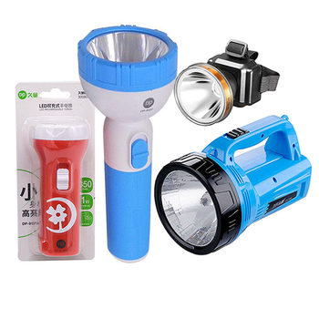 Flashlight LED Rechargeable Searchlight Household Emergency Light Handheld Strong Light Portable Headlight Outdoor Lighting