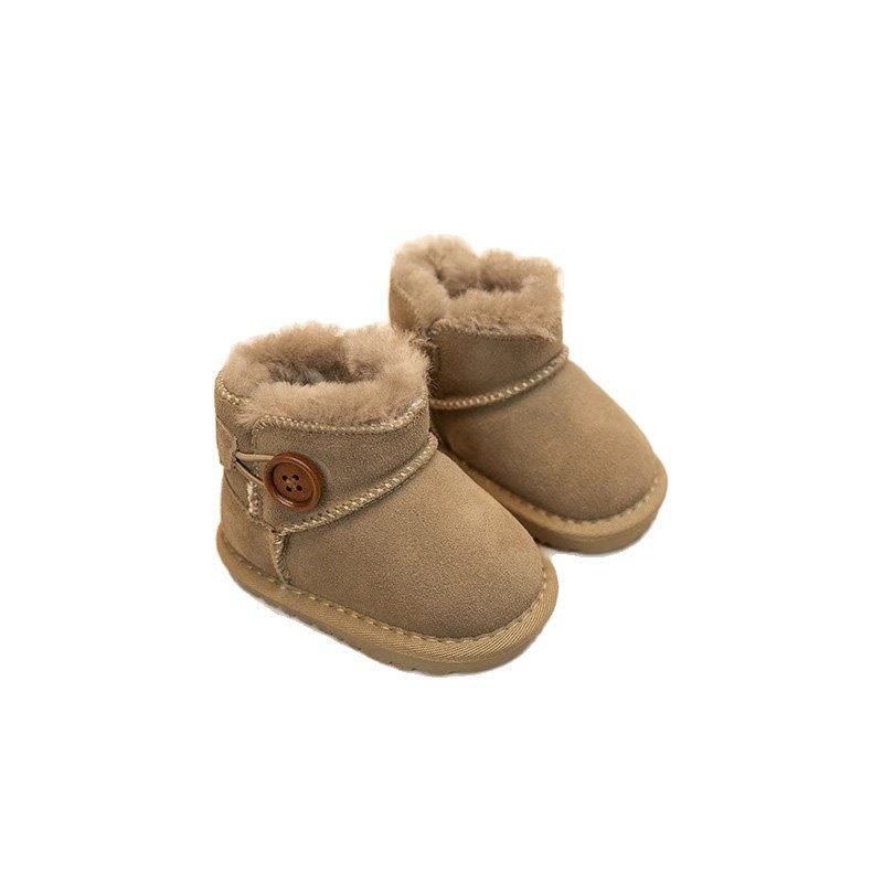 Infant and Toddler Velvet Toddler Shoes, New Winter Baby Warm Cotton Shoes, Non-Slip Versatile Snow Boots for Men, Women and Kidsren