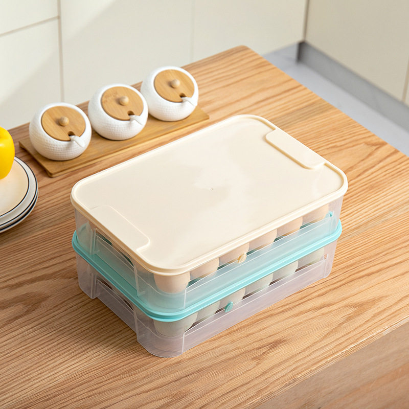 Multi-Color egg box kitchen household stackable refrigerator fresh-Keeping transparent storage box plastic frozen tray