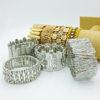 B14 European and American Export Fashion Jewelry Mixed Batch Silver Electroplated Rhinestone Geometric Elastic Bracelet