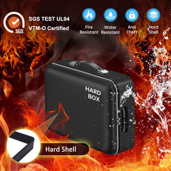 Amazon Hot Selling New Hard Waterproof Fireproof Certificate Storage Bag Valuable Information Document Collection Fireproof Document