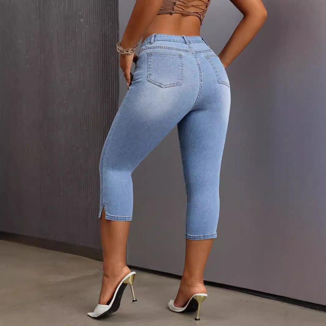 Womens Stretchy Skinny Jeans High Waist Comfortable Fit Versatile Style Perfect for Casual Wear Wholesale Available
