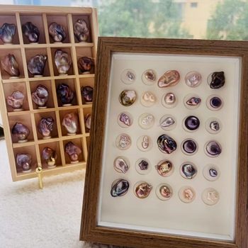 Hollow 1.5cm photo frame Pearl photo frame wear nail photo frame display photo frame DIY photo frame pendant decorative photo frame