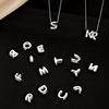 DIY letter pendant necklace for women 2022 new clavicle chain niche design pendant wholesale simple light luxury