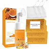Cross-Border Tk Popular Turmeric Cleansing Mousse Facial Cleansing Pad Turmeric Soap Three-Piece Cleansing and Moisturizing Skin Care Set