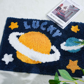 Flocking Lucky Planet Carpet Tufted Bathroom Mat Bedroom Tufted Carpet Living Room Door Blanket Bay Window Cooling Mat