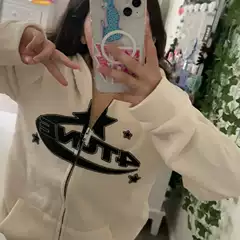 2025 European and American Dark Sweatshirt Unisex Hoodie Gothic Couple Harajuku Oversized Zip-Up Hoodie Amazon