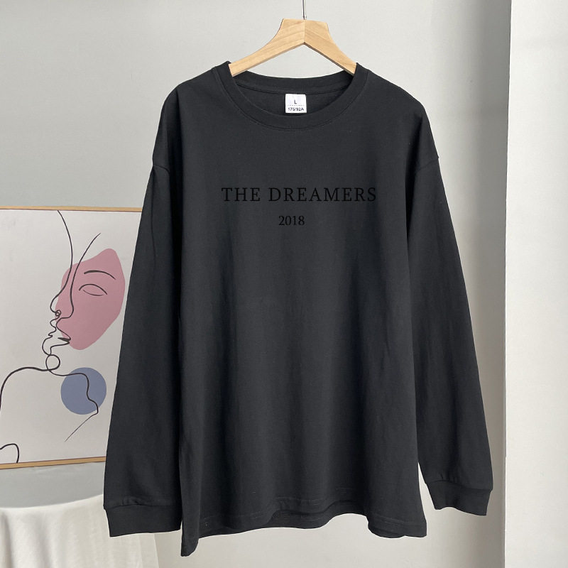 Womens Vintage Graphic T Shirt Casual Style Round Neck Long Sleeve Loose Fit Cotton Perfect for Everyday Wear
