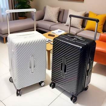 Large-Capacity Wide-Handle Luggage Suitcase with Three-Seven Division, Multifunctional 28inch Travel Suitcase for Female Students, 20inch Trolley Case Wholesale