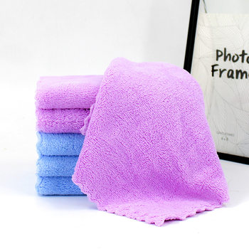 Car Wash Towel Plain Lace Coral Velvet Soft Towel Kidsren's Kindergarten Hand Towel Printable Logo Car Wipe Towel