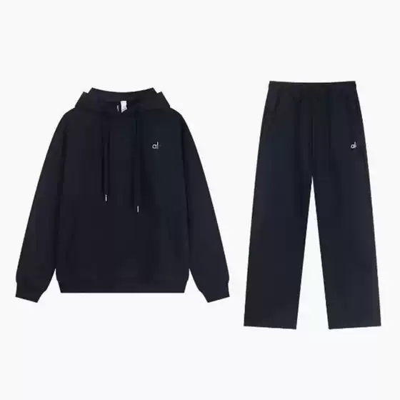 Cross-Border A-Brand Autumn and Winter American-Style Sports Hooded Sweatshirt with L0G0 Logo, Loose Fit Unisex Sweatshirt Set