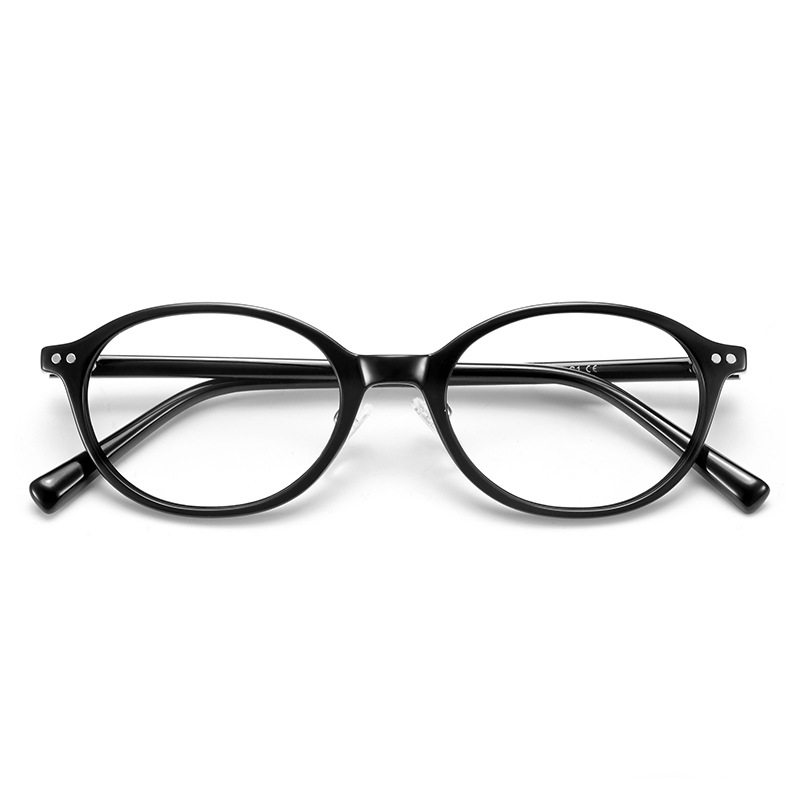Ultra-light miu nerd retro hawksbill oval small frame glasses frame wholesale women's plain-faced artifact can be equipped with power