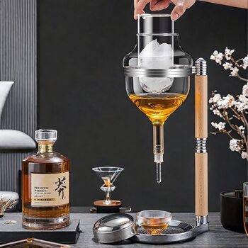 Japanese food shop same style sake wine curling wine bottle cooler thimble drip type warm wine pot faucet red wine decanter