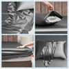 Amazon wish satin bed sheets four-piece satin satin satin fabric bedding pillowcase set wholesale