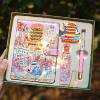 City Handbook Gift Box Hardcover Notebook Student Notepad Bookmark Signature Pen Refrigerator Sticker Creative Gift