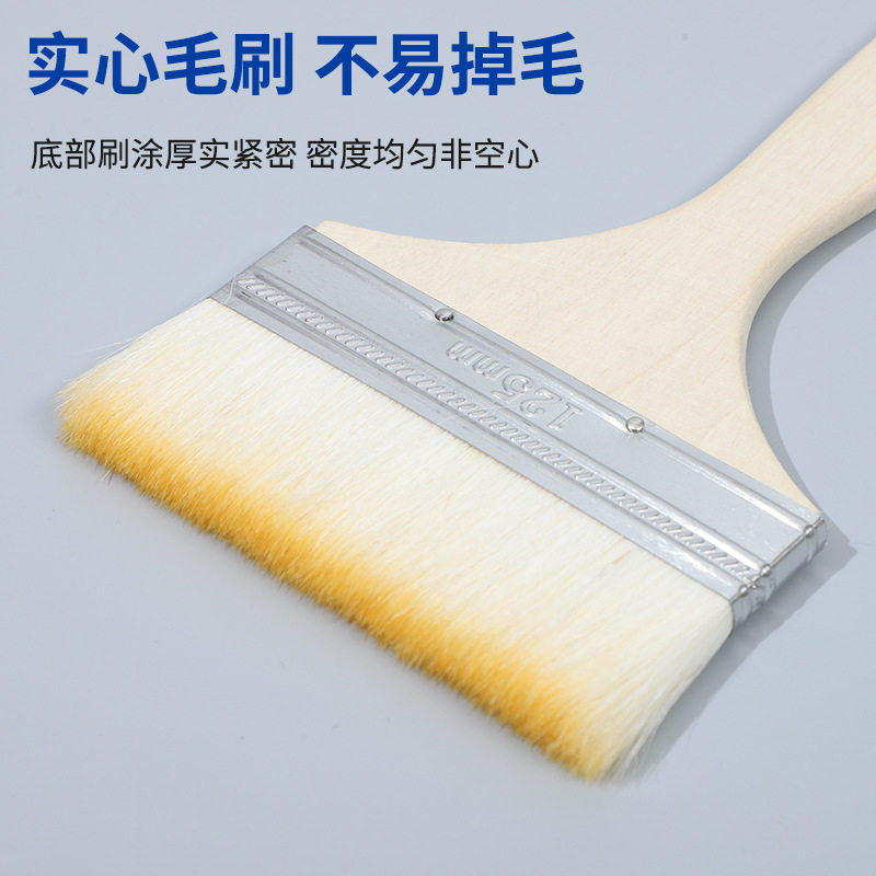 Factory Direct Supply Wool Brush Barbecue Oil Brush Baking Kitchen Brush Wooden Handle Paint Brush 1.0inch-5inch Painting Tools