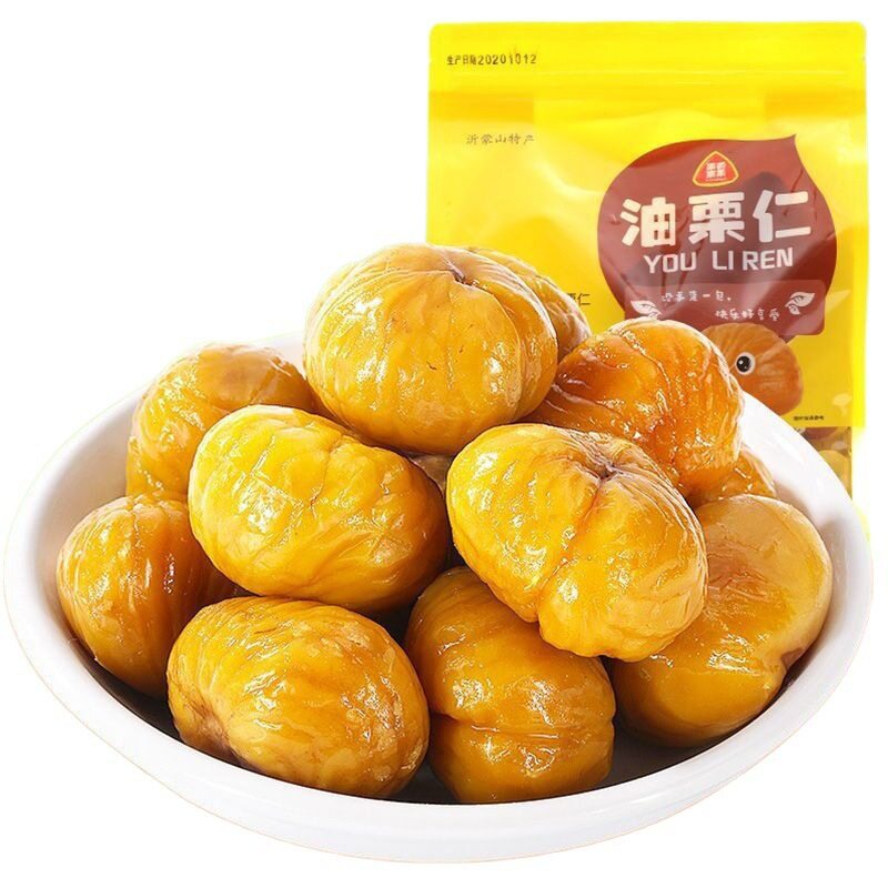 Chestnut Kernel Instant in Open Bag Oil Chestnut Kernel Peel Vacuum Packaging Nuts Pregnant Women Casual Cooked Snack Chestnut