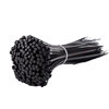 100 Pieces in Stock, Individually Packaged Black and White Plastic Cable Ties, Snap-On Cable Ties, Self-Locking Nylon Cable Ties