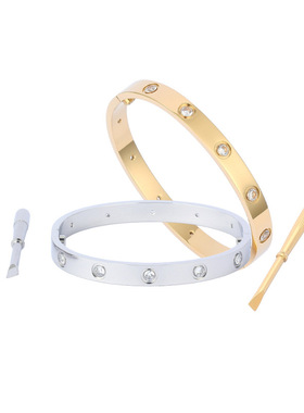 卡加手镯太钢简约时尚螺丝刀手环