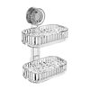 Soap Box Storage Rack Without Punching Holes on the Wall for Home Bathroom Double-Layer Bathroom Storage Wall-Mounted Suction Cup Soap Box