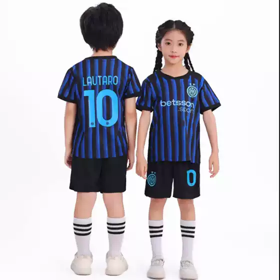 2526 New Season Children's Football Uniform Set for Boys and Girls, Kindergarten and Primary School Students, Group Purchase with Printed Numbers, Training Team Uniform