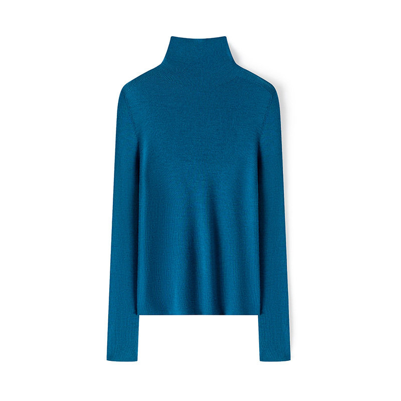 秋冬上新女装岛精无缝机洗美丽诺羊毛衫新澳纱线修身针织衫打底衫