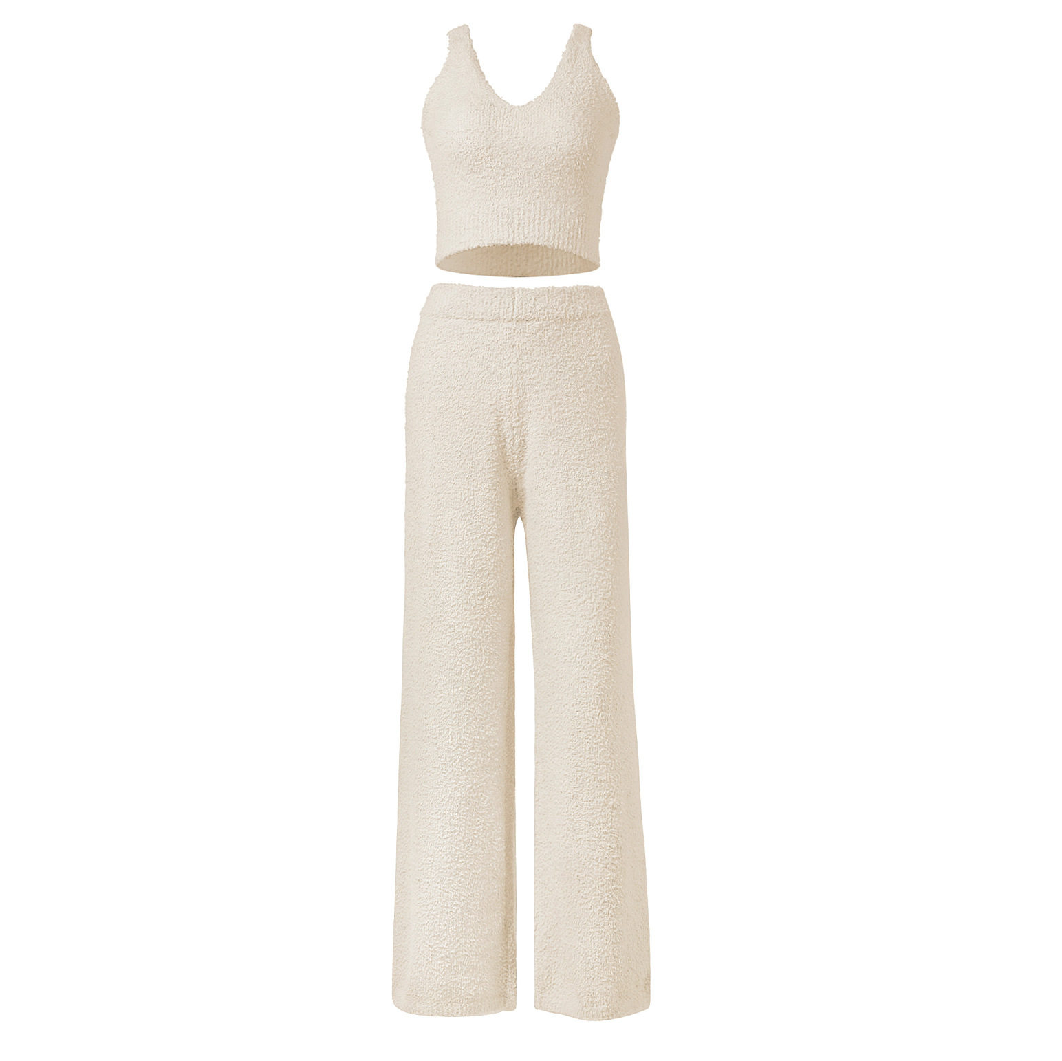 European and American Fashion Knitted suit Cross-border New Sexy Sling Short Top Casual Pants suit Two-piece Set