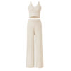 European and American Fashion Knitted suit Cross-border New Sexy Sling Short Top Casual Pants suit Two-piece Set